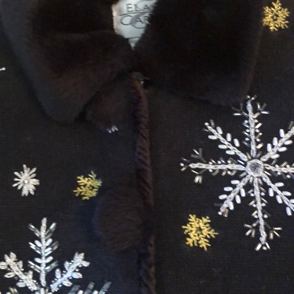 Vintage ugly Christmas sweater-black sz S - Picture 4 of 6